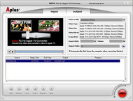 Aplus FLV to APPLE TV converter screenshot